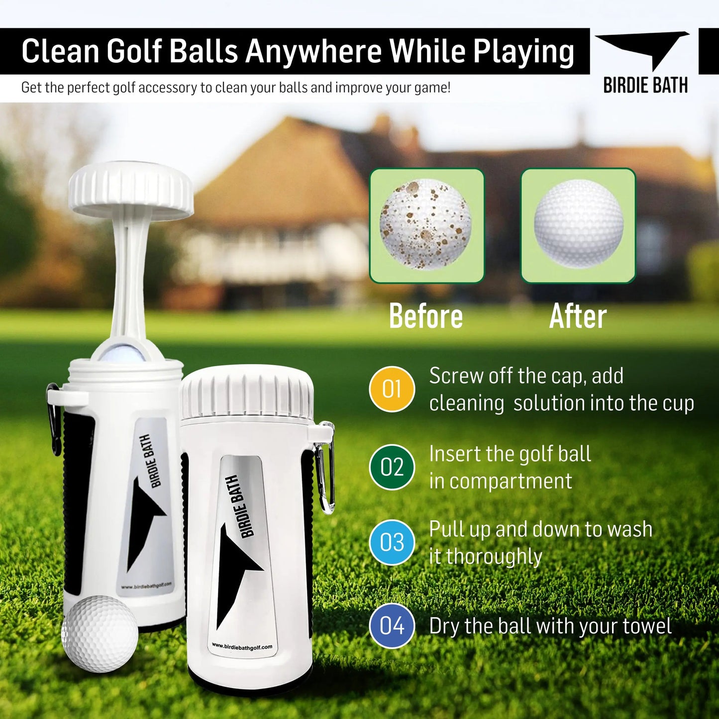Birdie Bath Golf Ball Washer Golf Technologies LLC